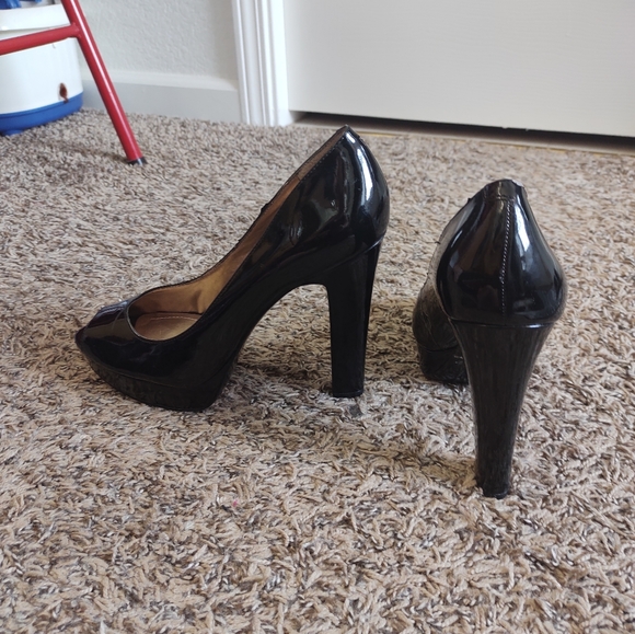 BCBGeneration Black Open Toe Pumps - Picture 6 of 6